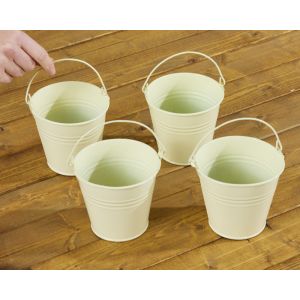 Small Metal Buckets - Set of 4