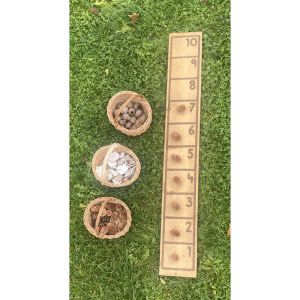 Vertical Rustic Number Ladder