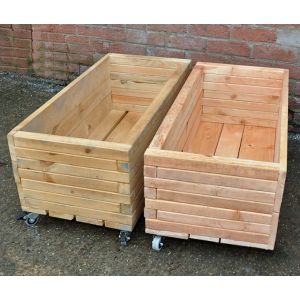 Simple Moveable Long Planters - Set of 2