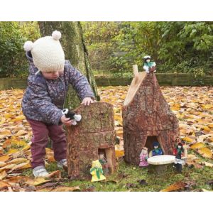 Rustic Crooked Fairy Houses - Pack of 2