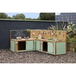 Country Green Corner Mud Kitchen - Worktop (H)65cm