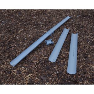 Grey Plastic Guttering Set - (L)1m