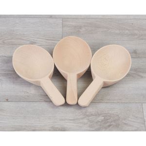 Short Handle Wooden Spoons - Pack of 3