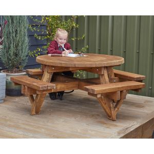 Tuff Spot Round Picnic Bench - 8 Seater - Various Sizes