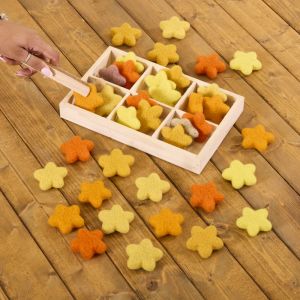 Chunky Felt Stars - Set of 35