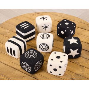 Black & White Felt Blocks - Set of 8