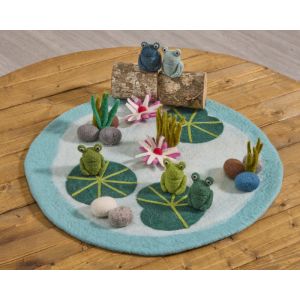 Felt Scenery Pond Mat with Loose Parts