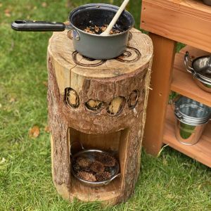 Rustic Log Oven