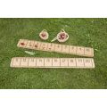 Natural Number Line Track Rustic Planks - Set of 2