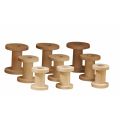 Wooden Bobbins - Set of 9