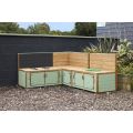 Country Green Corner Mud Kitchen - Worktop (H)48cm