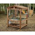Outdoor Canopied Wooden Tuff Spot Tray Stand