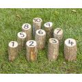 Wooden Number Skittles - Set of 10