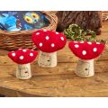Felt Mushrooms Dwellings - Set of 3