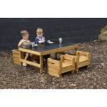 Windmill H Crate Chalk Table and Wooden H Crate Seats Set