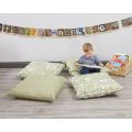 Wipeable Vinyl Woodland Floor Cushions - Set of 4