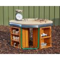 Outdoor Wooden Tuff Spot Tray Shelves - Set of 4