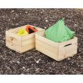 Wooden Half Storage Box Crates - Set of 2