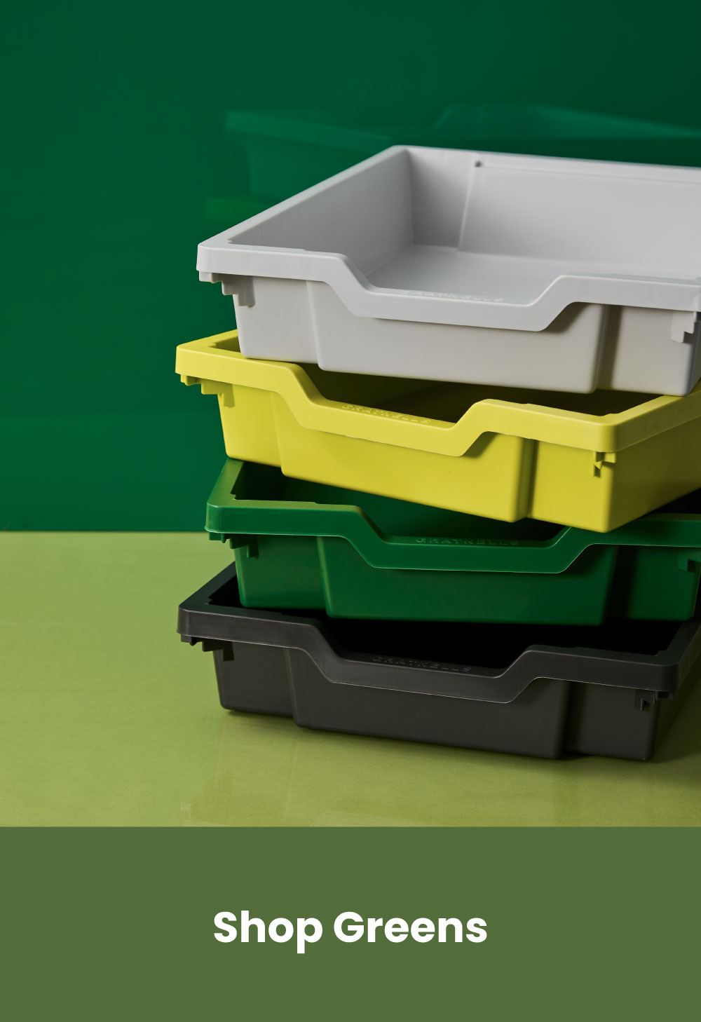 Shop green trays