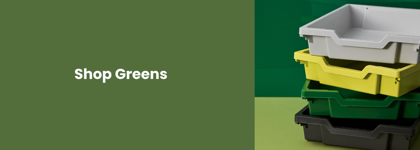 Shop green trays