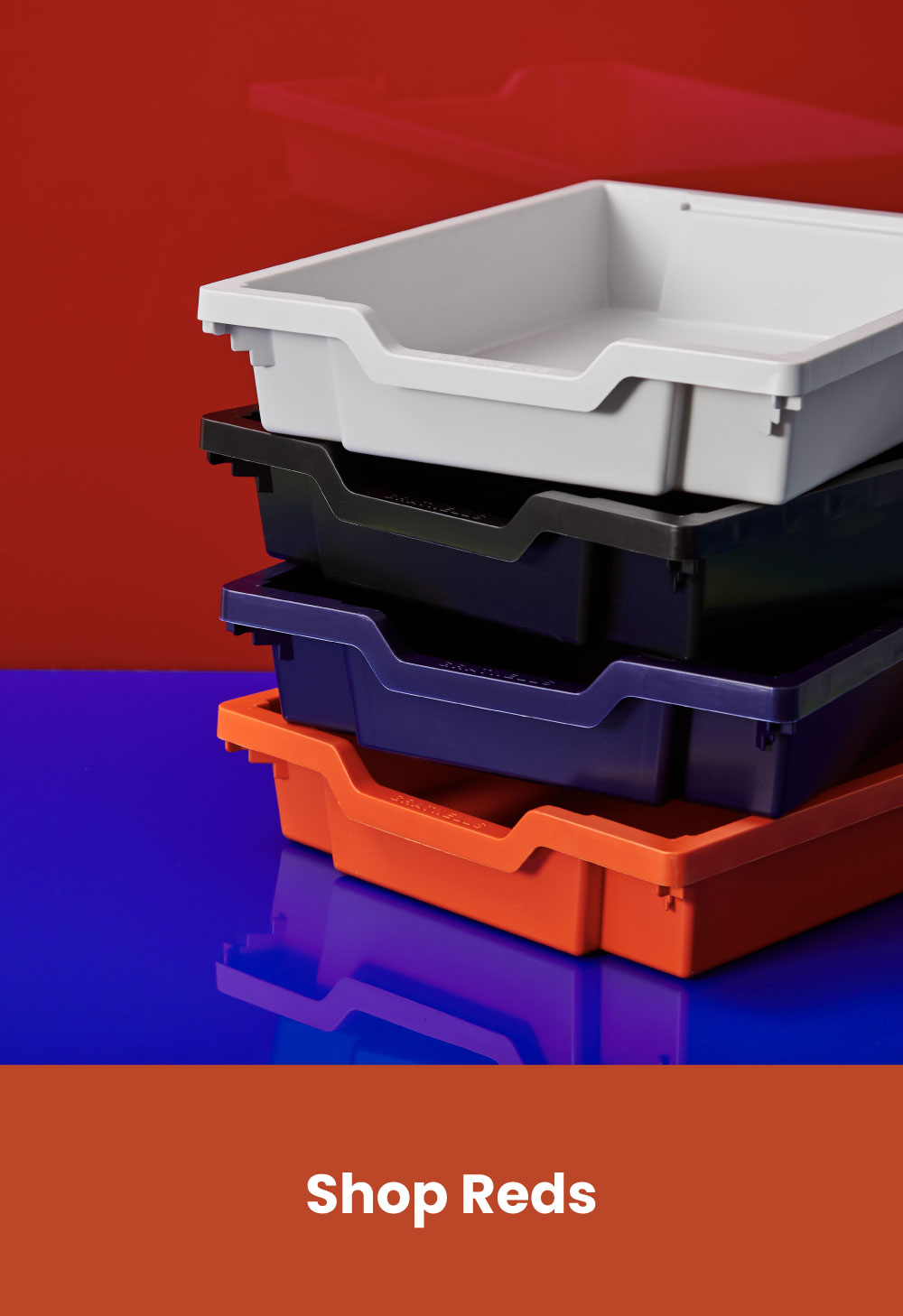 Shop red trays