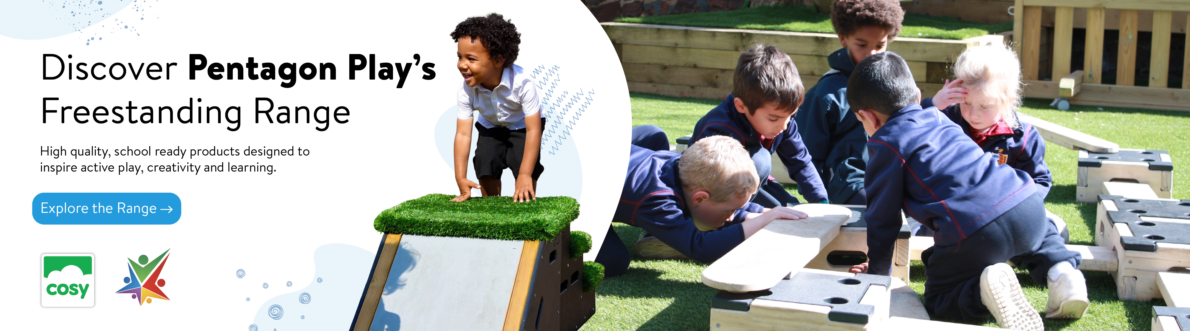 Discover Pentagon Play's Freestanding Range at Cosy Direct